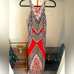 Gianni Bini maxi printed maxi dress, size S